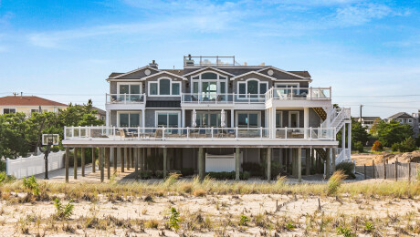 Stunning beach home nestled on the beach boasting a wraparound deck and private balconies, Long Beach Island NJ